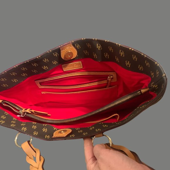 DOONEY AND BOURKE - Blakely Tammy Brown Tmoro Leather Tote Bag - Picture 4 of 5